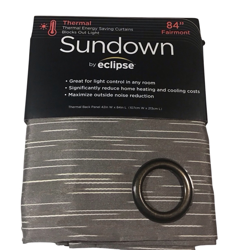 Sundown Thermal Back Window Panel Curtain Drape Fairmont 42 in x  84 in Sundown